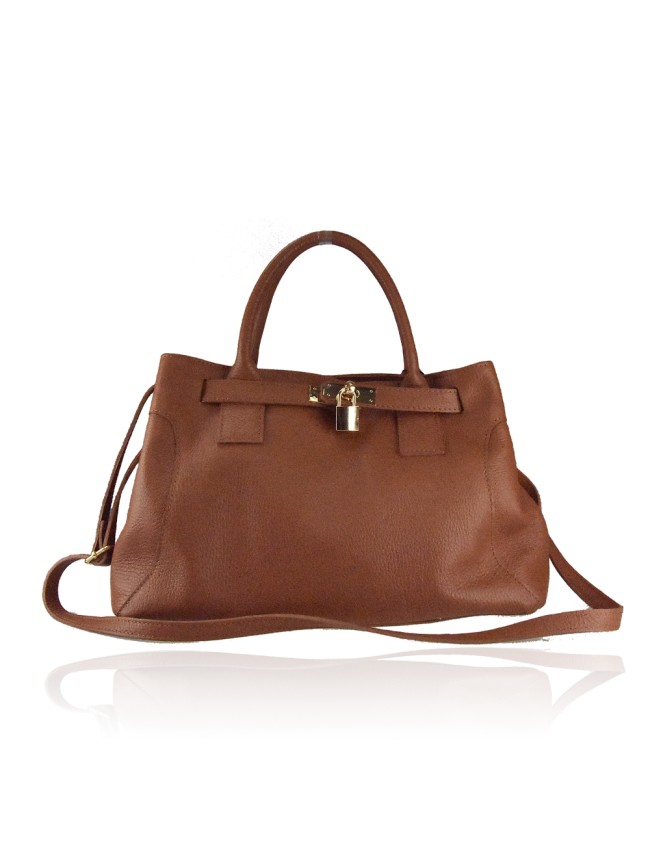 Borsa a mano  in pelle con tracolla - HY42846