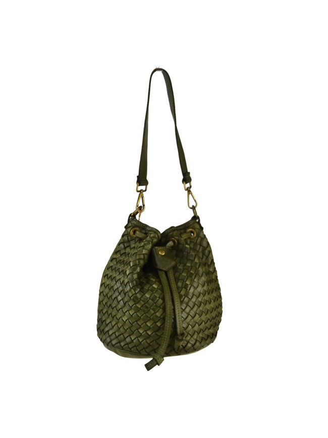 Woman vintage leather shoulder bag - JS39843