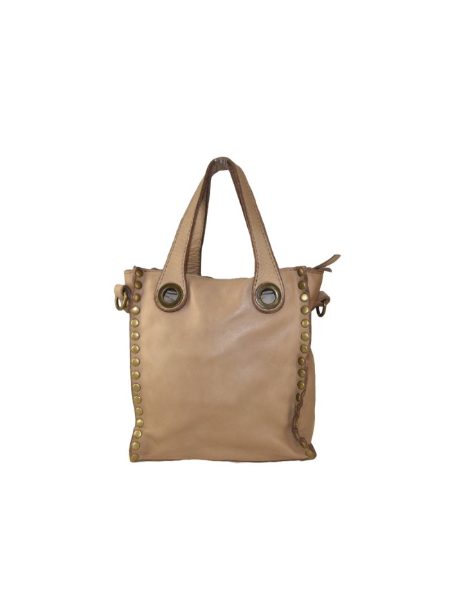 Woman vintage leather hand & shoulder bag - YN35838