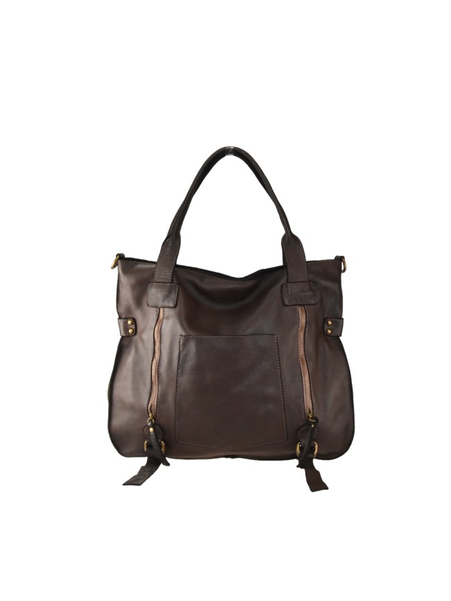 Woman vintage leather hand & shoulder bag - SS52857