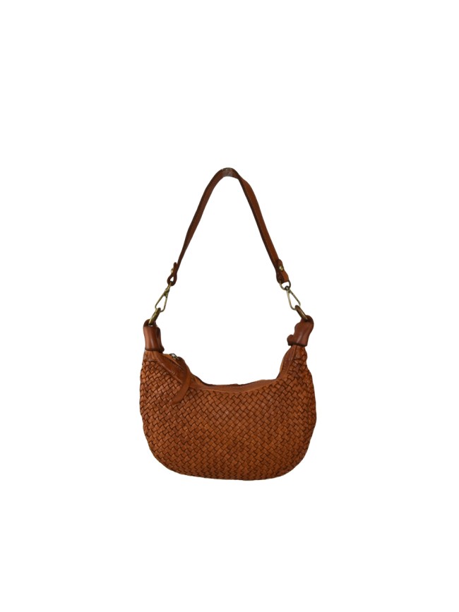 Woman vintage leather hand & shoulder bag - SJ38842