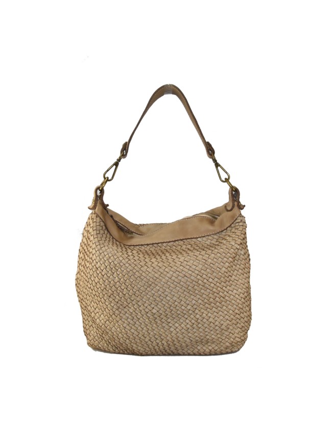 Vintaage shopping woven leather bag - AY42846