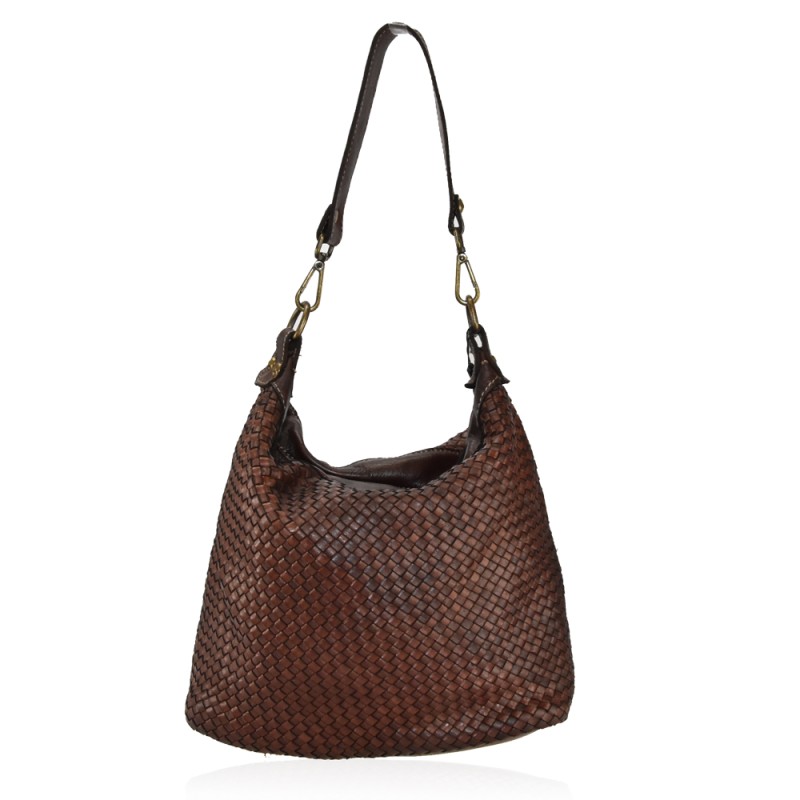 Vintaage shopping woven leather bag - AY42846