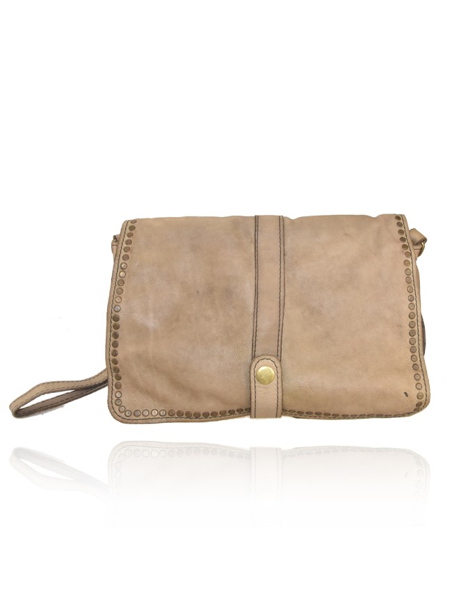 Borsa a tracolla e pochette in pelle vintage - AY49854