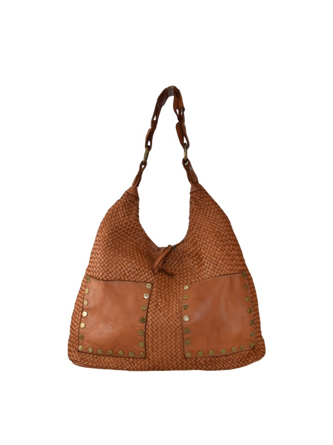 Borsa  da spalla in pelle effetto vintage - SY58864