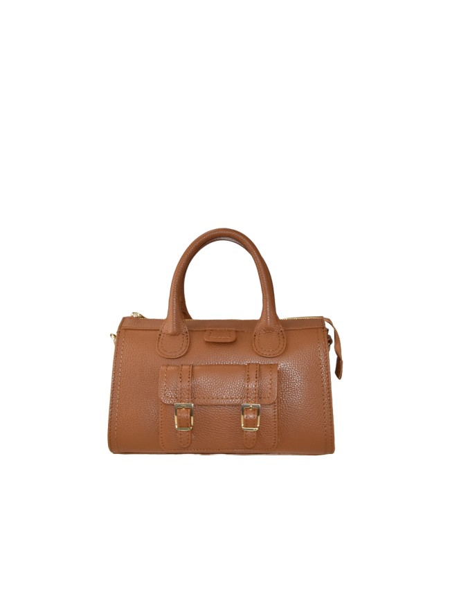 Leather handbag with shoulder strap - CH42846