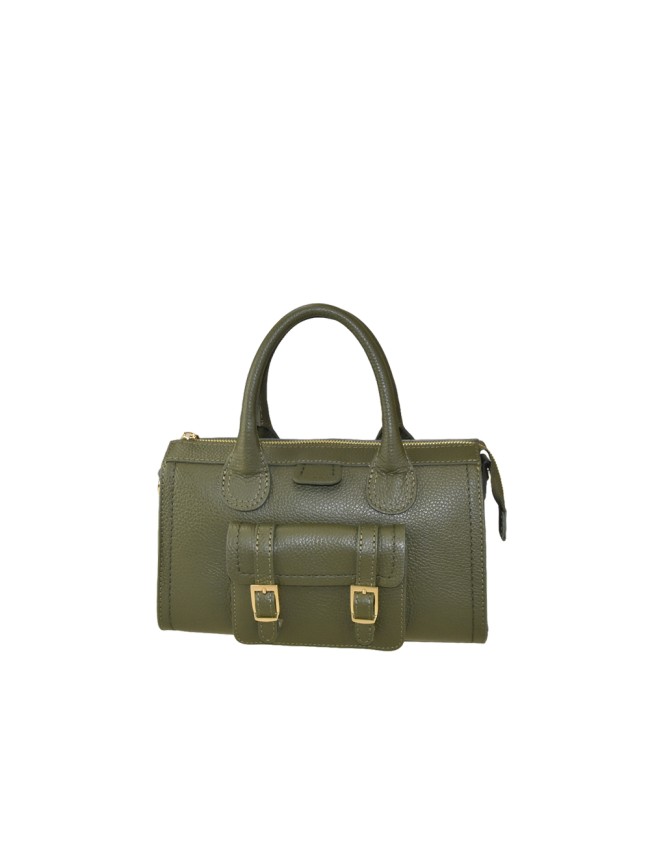 Leather handbag with shoulder strap - CH42846