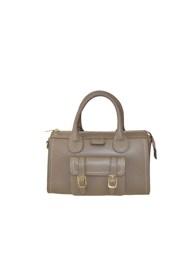 Leather handbag with shoulder strap - CH42846