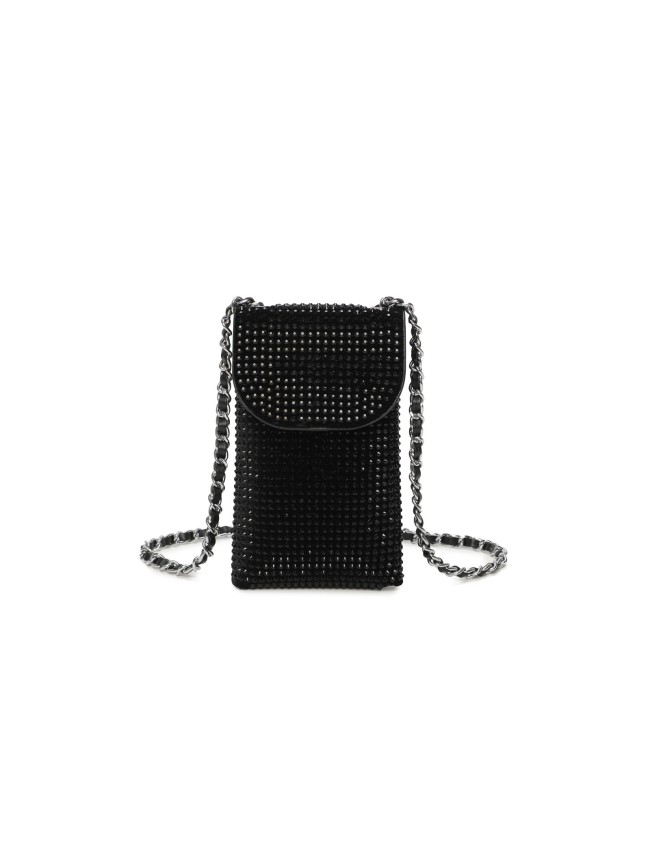 Portacellulare e pochette donna in ecopelle con strass - PF631