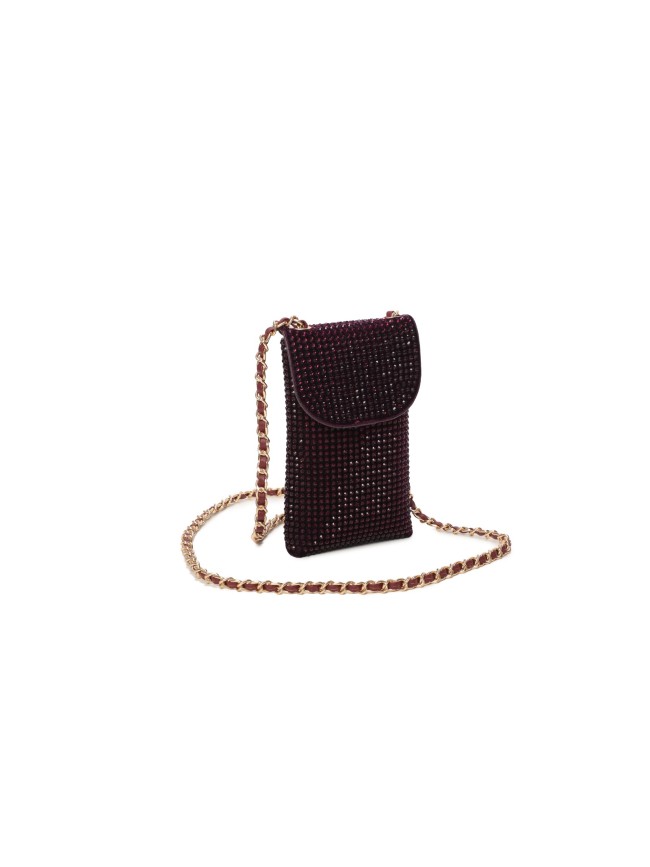 Portacellulare e pochette donna in ecopelle con strass - PF631