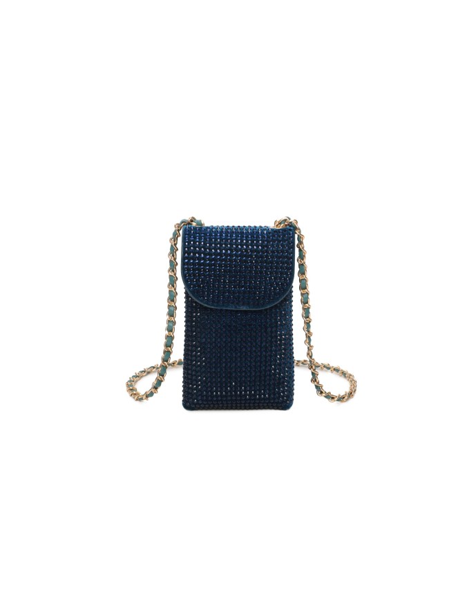 Portacellulare e pochette donna in ecopelle con strass - PF631