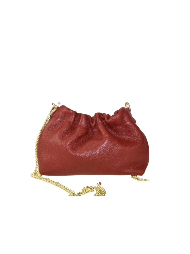 Woman leather hand bag with shoulder chain strap - CM16818