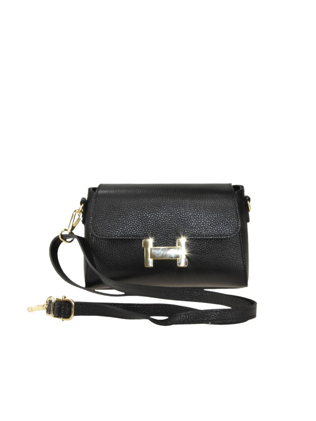 Leather handbag with shoulder strap - YH25827