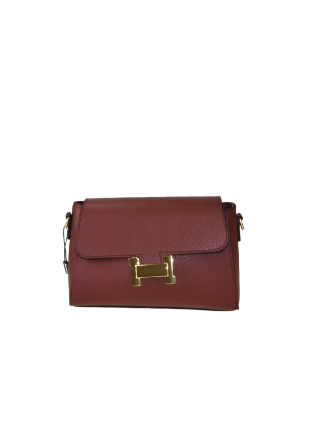 Leather handbag with shoulder strap - YH25827