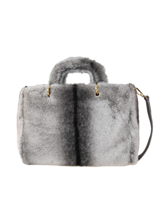 Woman synthetic leatherc fur bag - BO400