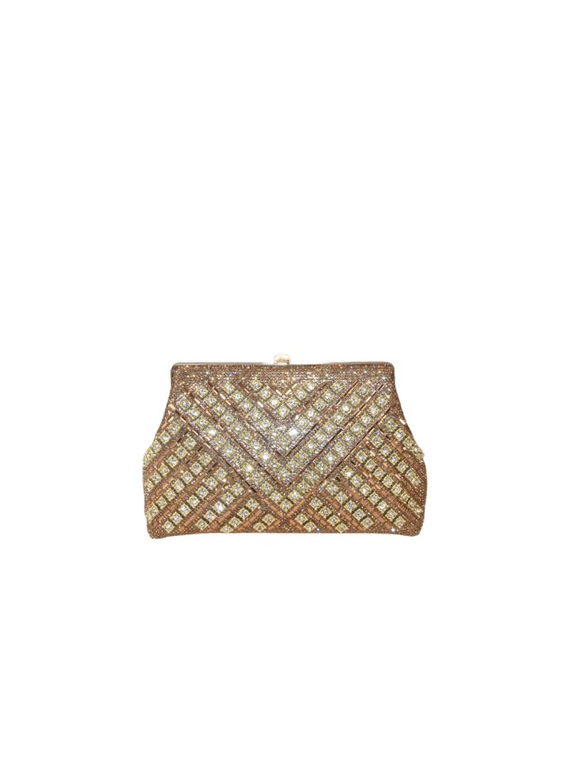 Woman pochette clutch with strass - P6018