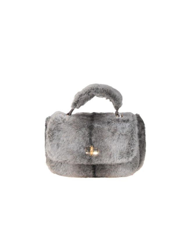 Woman synthetic leatherc fur bag - BO401