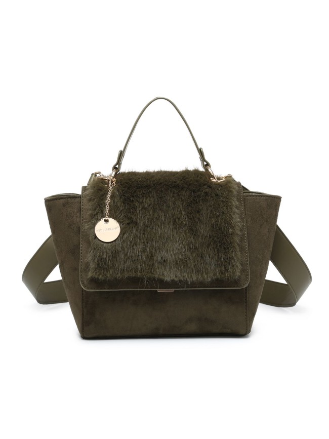 Woman synthetic leather & fur bag - 70407