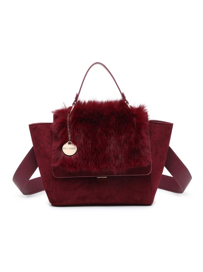 Woman synthetic leather & fur bag - 70407