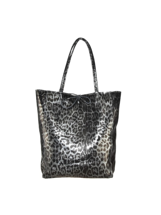 Borsa shopping donna in pelle stampato - FM25827