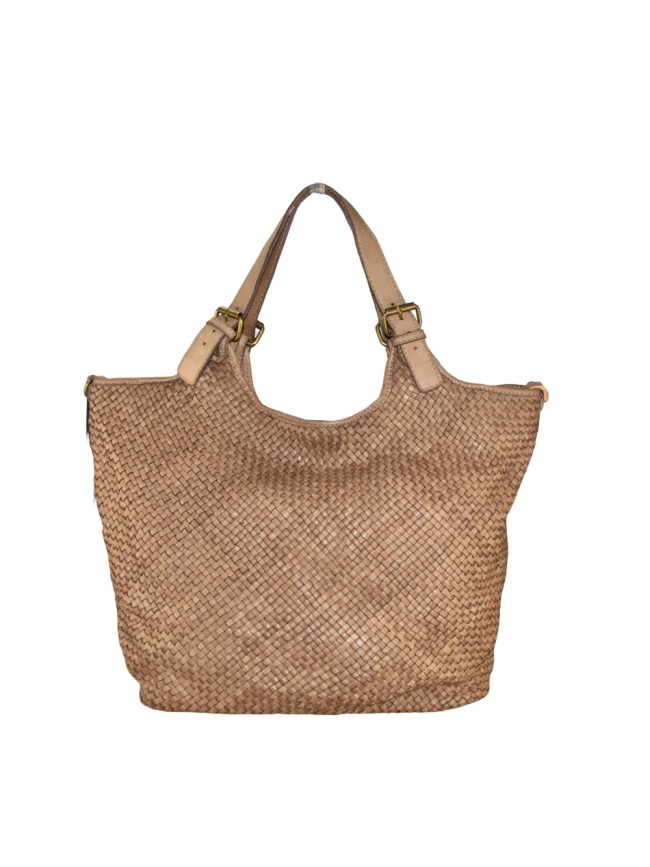 Woman washed woven leather bag -YT59865