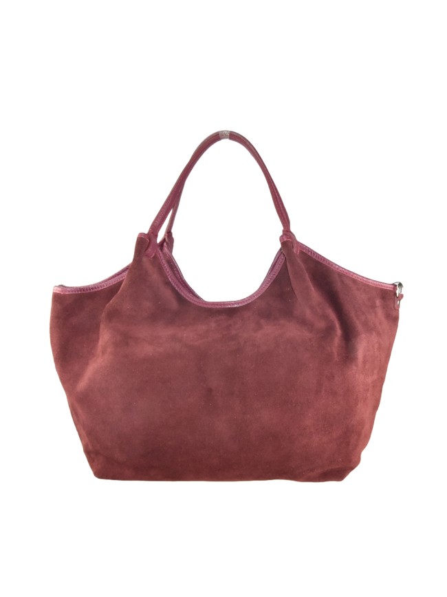 Woman suede leather shoulder bag - MUC39843