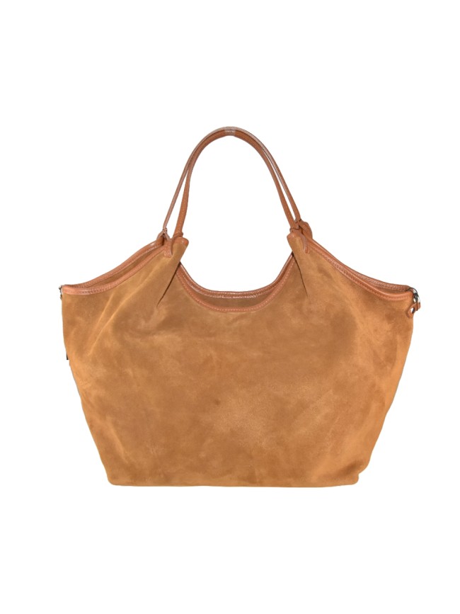 Woman suede leather shoulder bag - MUC39843