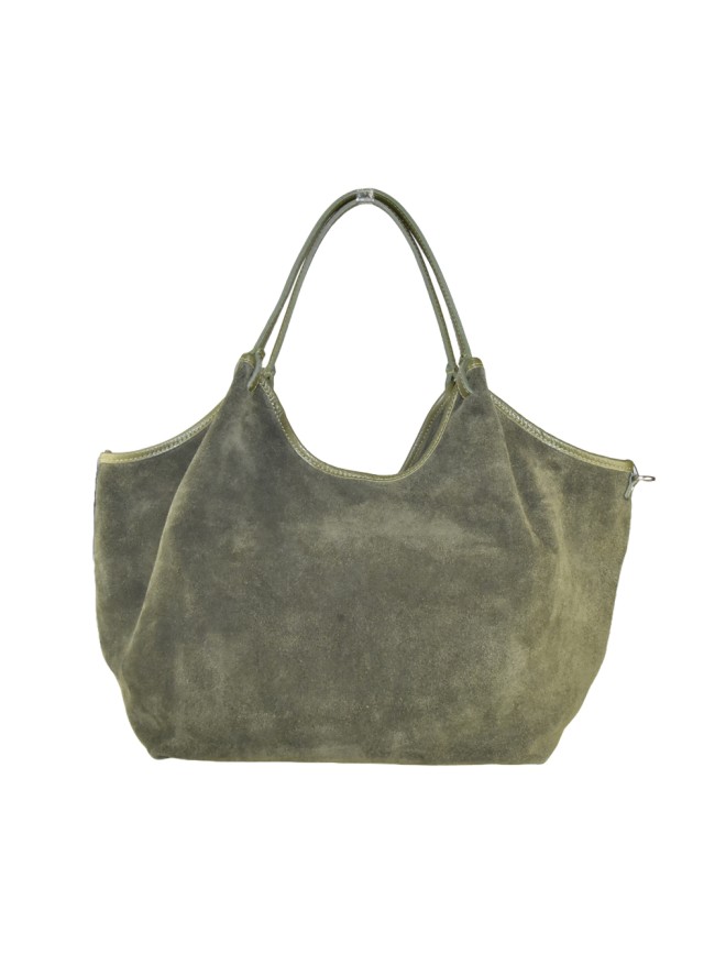 Woman suede leather shoulder bag - MUC39843