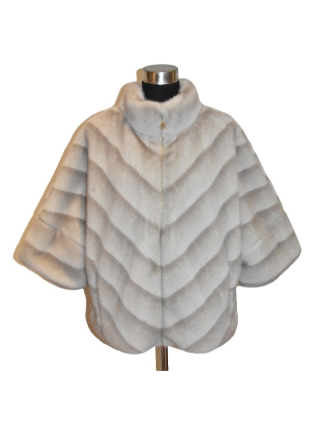 Synthetic fur jacket mink effect - 0500