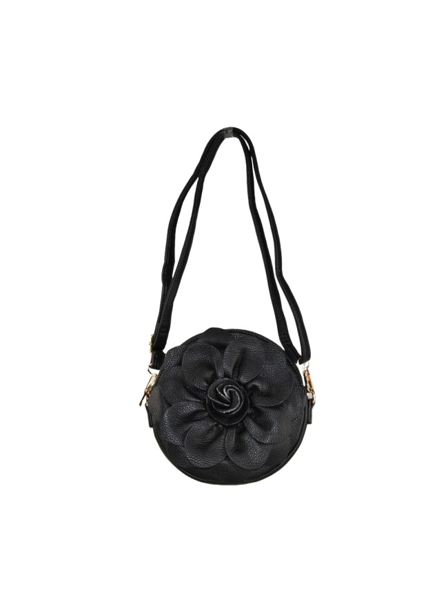 Borsa donna in similpelle con tracolla a fiore - H502