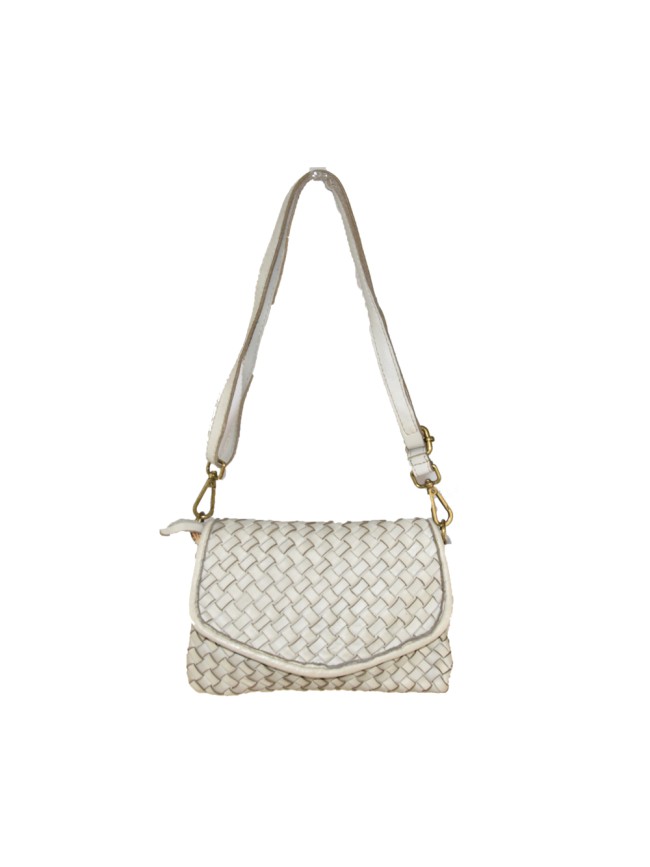 Woman woven washed leather bag - MJ33836