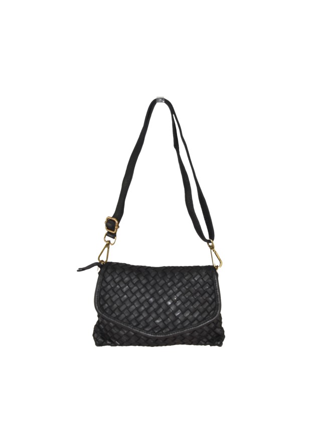 Woman woven washed leather bag - MJ33836