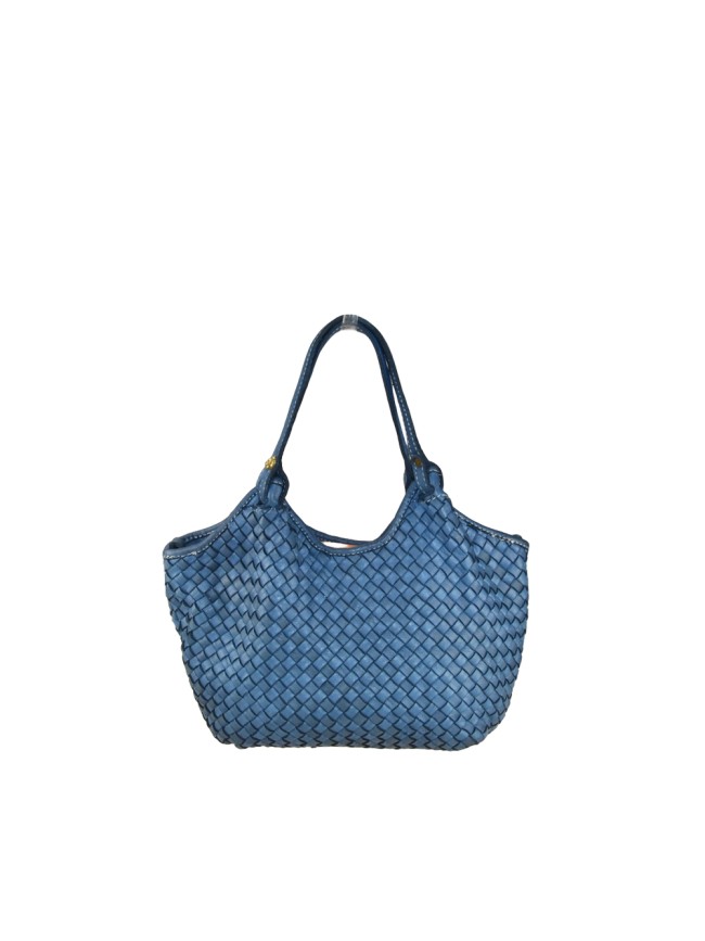 Woman washed woven leather bag - YC45850