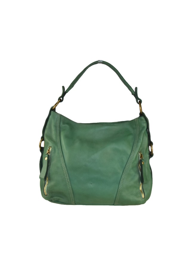 Woman vintage leather hand & shoulder bag - CZ53858