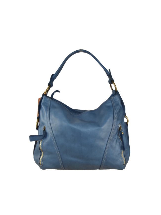 Woman vintage leather hand & shoulder bag - CZ53858