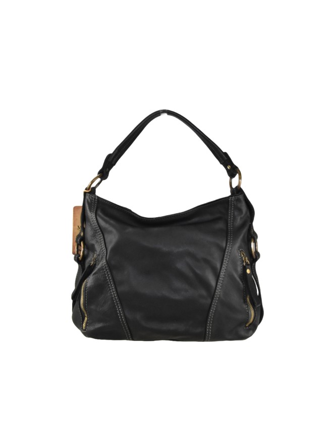 Woman vintage leather hand & shoulder bag - CZ53858