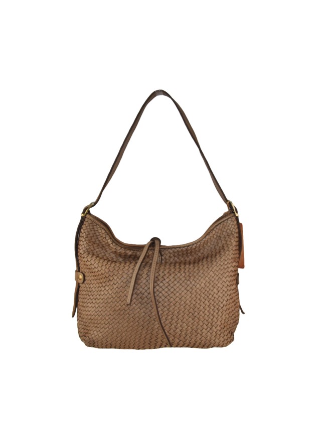 Woman vintage leather hand & shoulder bag - VT49854