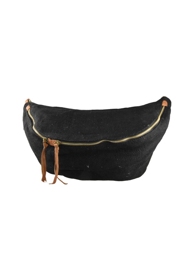 Kanvas & leather shoulder bag with shoulder strap - 6211