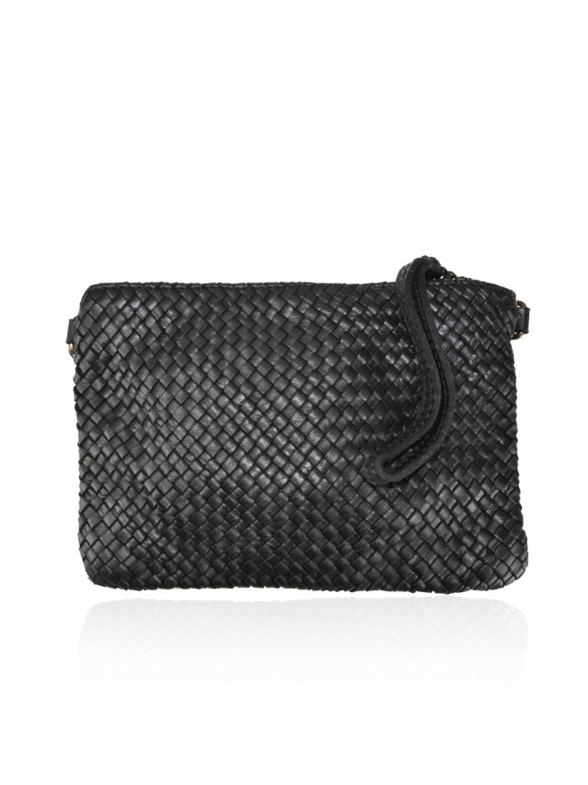 Woman washed leather pochette - AY24826