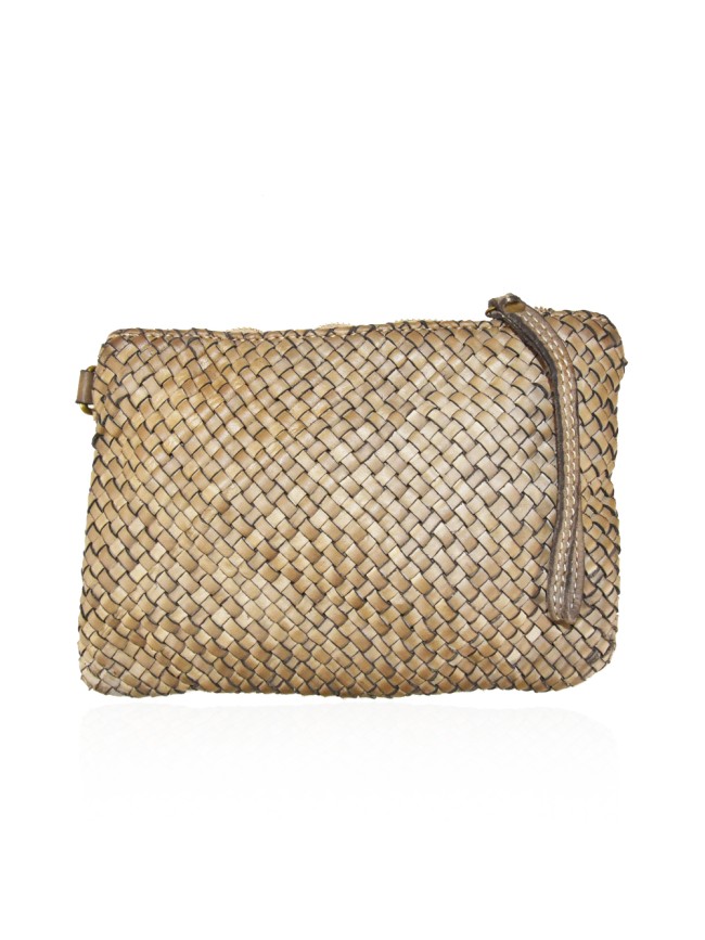 Woman washed leather pochette - AY24826