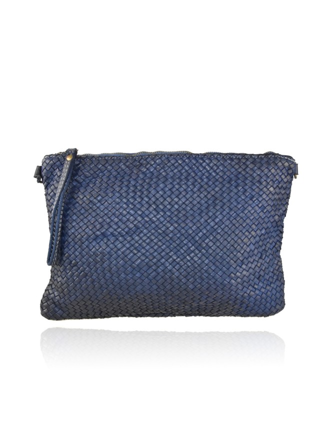 Woman washed leather pochette - AY35838