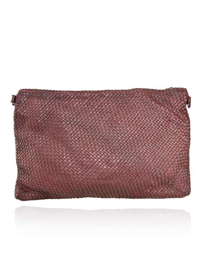 Woman washed leather pochette - AY35838