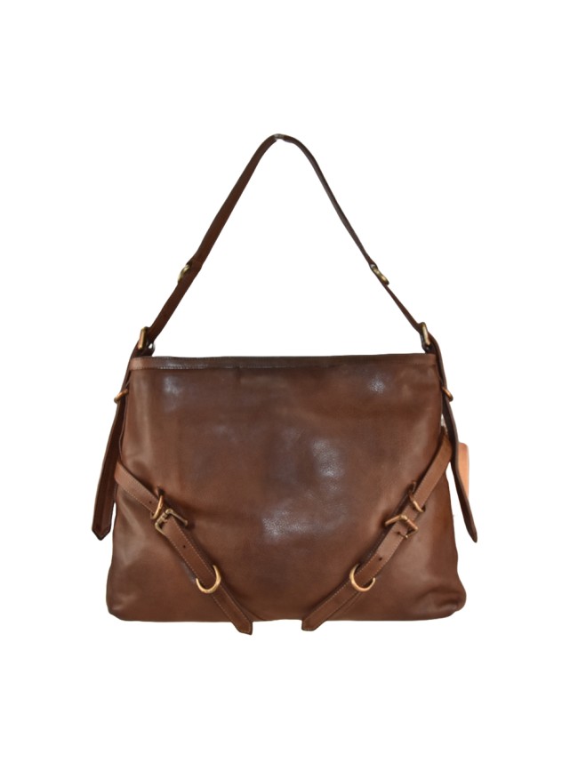 Woman vintage leather shoulder bag - UN85894