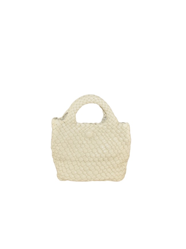 Woman woven synthetic leather hand bag - 8219