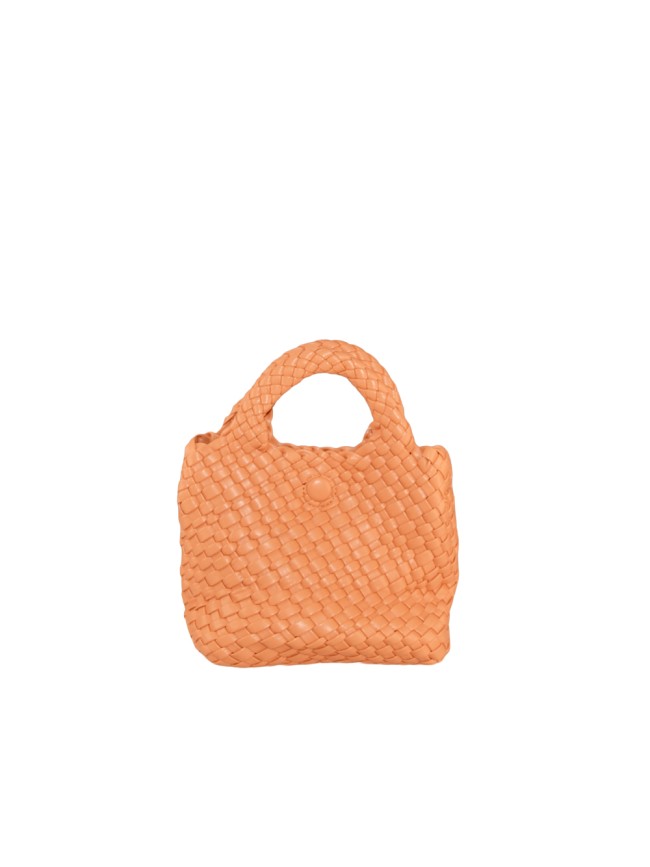 Woman woven synthetic leather hand bag - 8219