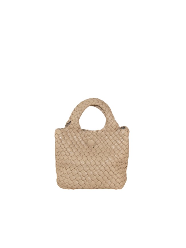 Woman woven synthetic leather hand bag - 8219