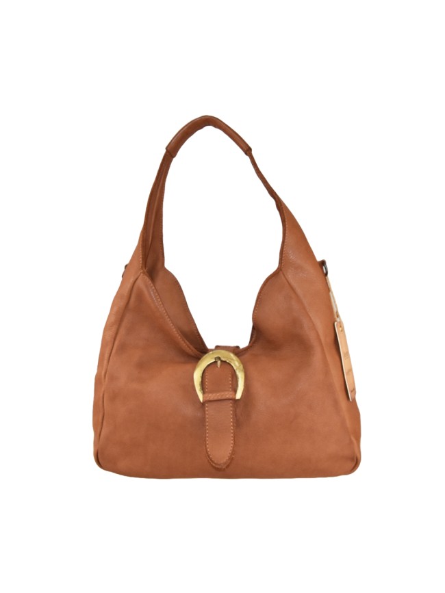 Woman vintage leather shoulder bag - FU55861