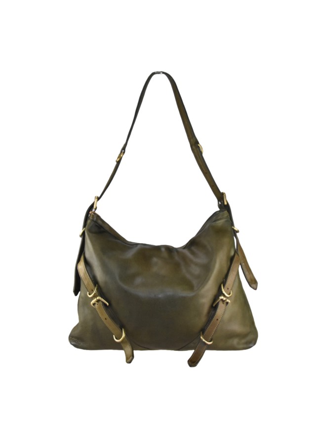 Woman vintage leather shoulder bag - UN85894