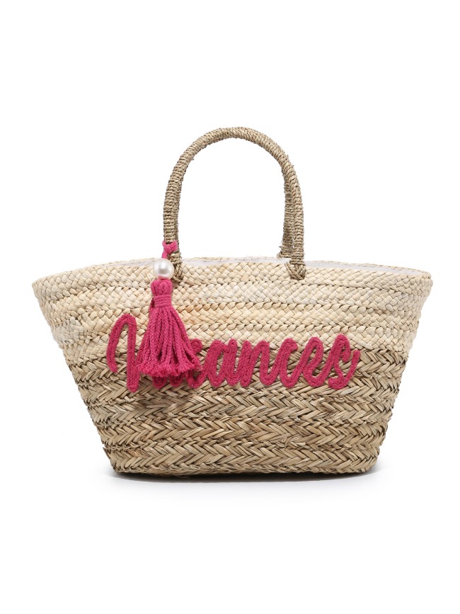 Woman straw beach bag - 80356