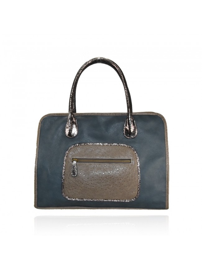 Borsa donna a mano in similpelle con tracolla - H7070